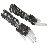 Ge016 Steampunk Strap Leather Gloves