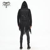 Ct168 Darkness Holes Hooded Men Coat