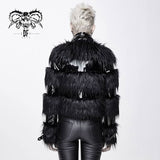 Devil Fashion New Style Punk Fur Short Cotton Jacket For Women