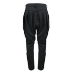 European Stylish Gothic Jacquard Oversize Black Breeches Men Trousers