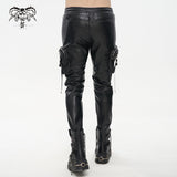 Pantalon cargo en cuir clouté punk 'Draven Dream'