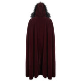'Bloodsucking Darkness' Gothic Fur Cloak With Hood