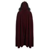 'Bloodsucking Darkness' Gothic Fur Cloak With Hood