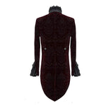 Lotus Leaf Corsage False Two Piece Men Gothic Swallow Tailed Coats
