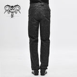 Party Dress Up Fancy Costume Gothic Patterned Men Black Trousers