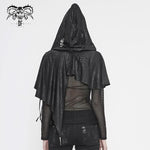 Ca021 Dark Thin Hooded Small Shawl