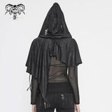 Ca021 Dark Thin Hooded Small Shawl