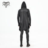 Ct172 Dark Hooded Knit Coat