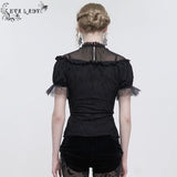 ‘Rosalie' Gothic Ruched Sleeves Top