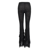 Ept006 Lace Beaded Pleated Gothic Leggings