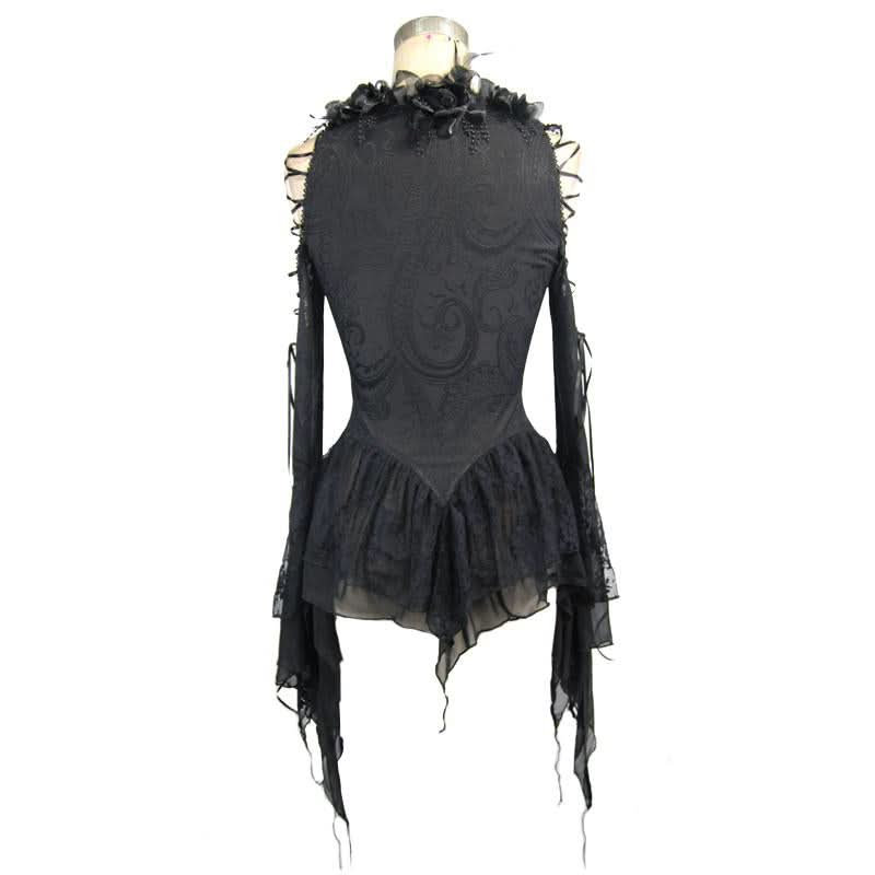 Big V Neck Off The Shoulder Sexy Women Lace Up Long Sleeves T Shirt