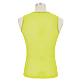 'Caution' Punk Mesh Tank Top (Yellow Ledbetter)