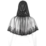 Cape gothique à capuche en maille 'Chrysanthème'