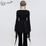 Twilight Zone' Beaded Gothic Lace Floral Top