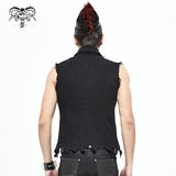 Wt061 Distressed Heavy Metal Men Vest