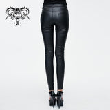 Daily Life Wear Women Simple Style Tight Leather Pants