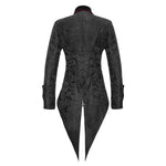 Gorgeous Gothic Party Jacquard Floral Pattern Men Velveteen Swallowtail Coat