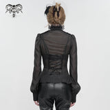 'Live to Tell' Mesh Patterned Gothic Shirt