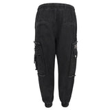 Pantalon cargo punk vieilli « Everything Dies »