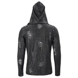 Tt164 Diablo Shabby Hooded Long Sleeve T Shirt