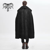 Punk Open Arms Men Winter Fur Big Cloak With Loops