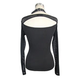 Summer Sexy Women Punk Nailed Chest Halter Mesh T Shirt