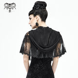 'Chrysanthemum' Gothic Mesh Hooded Cape