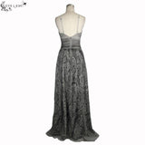 Punk Wedding Branch Embroidery Smoky Pattern Sexy Women Silk Chiffon Halter Dress