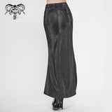 Skt124 Snakeskin Pattern Symmetrical Slit Skirt