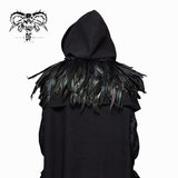 Carnival Accessory Lace Neckline Feather Gothic Shawl For Women And Men