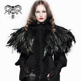 Carnival Accessory Lace Neckline Feather Gothic Shawl For Women And Men