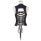 Summer Everyday Life Punk Hollow Out Binding Women Vest