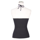 Everyday Summer Sexy Women V Neck Bat Wings Black Cotton Vests