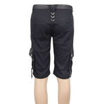 Punk Rock Adjustable Zippered Summer Men Shorts With Loops