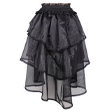 Gothic Elastic Waist Organza Swing Multi Layer Lace Sexy Ladies Puffy Half Skirt