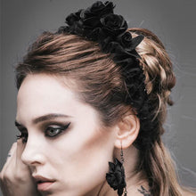 Bandeau gothique 'Eternal Darkness' avec roses noires