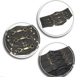 Metallic Bronze Steampunk Rock Men Leather Belts