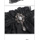 'Hestia' Gothic Mesh Bow Tie (Raven)