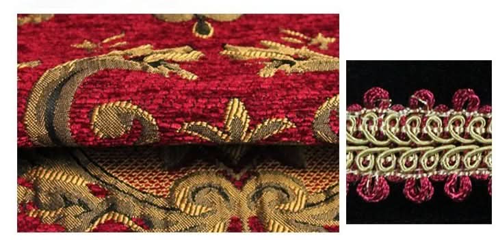 Pirate Style Red And Gold Jacquard Gothic Pattern Men Long Coat
