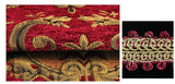 Pirate Style Red And Gold Jacquard Gothic Pattern Men Long Coat