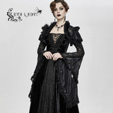 Sexy Women Big Flared Sleeves Super Short Gothic Lace Shawl