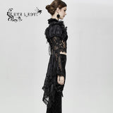 Sexy Women Big Flared Sleeves Super Short Gothic Lace Shawl