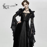 Sexy Women Big Flared Sleeves Super Short Gothic Lace Shawl