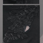 Eva Lady Asymmetrical Hem Lace Sleeves Stretchy Cotton Sexy T Shirt