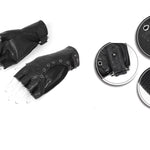 Punk Metallic Fitted Short Mesh Half Finger Gloves For Women
