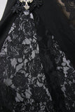 Gothic Women Cross Decoration Knit Lace Bell Bottoms Pants