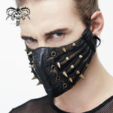 Bronze Punk Rock Metallic Sharp Nails Steampunk Leather Mask