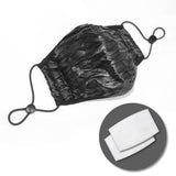 Breathable Cyber Punk Shine Pleated Men Leather Face Masks