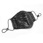 Breathable Cyber Punk Shine Pleated Men Leather Face Masks