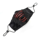 Diablo Loli Gothic Dense Velvet Bandage Lace Mask